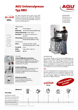 Afvalpersen AGU DBU-Tandem
