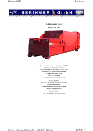 Afvalpersen Beringer reducer x 6-520 MB