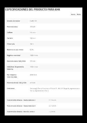 Wiel dozer Caterpillar 834K