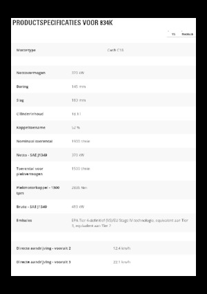 Wiel dozer Caterpillar 834K