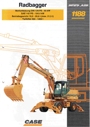Mobiele graafmachines Case Poclain 1188 PM 4A