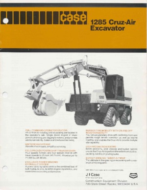 Mobiele graafmachines Case 1285