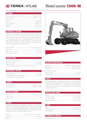 Mobiele graafmachines Atlas 1305 M