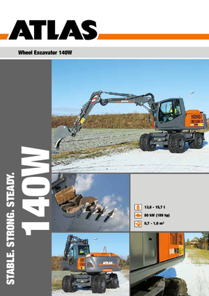 Mobiele graafmachines Atlas 140 W