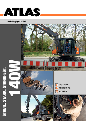Mobiele graafmachines Atlas 140 W