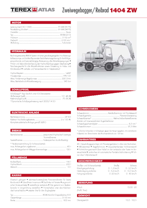Mobiele graafmachines Atlas 1404 ZW