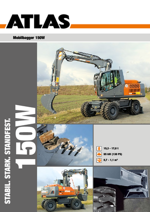 Mobiele graafmachines Atlas 150 W