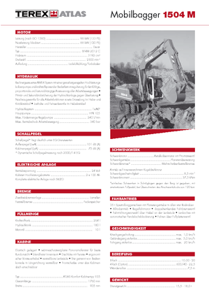 Mobiele graafmachines Atlas 1504 M