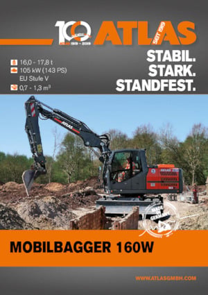 Mobiele graafmachines Atlas 160 W