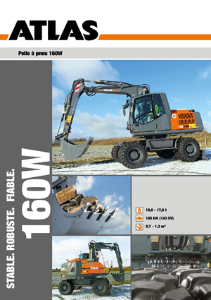 Mobiele graafmachines Atlas 160 W