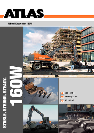 Mobiele graafmachines Atlas 160 W