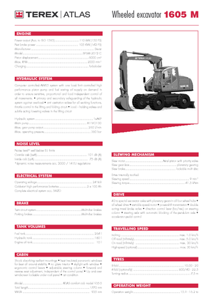 Mobiele graafmachines Atlas 1605 M