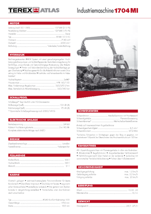 Mobiele graafmachines Atlas 1704 MI