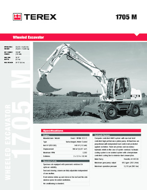 Mobiele graafmachines Terex 1705M