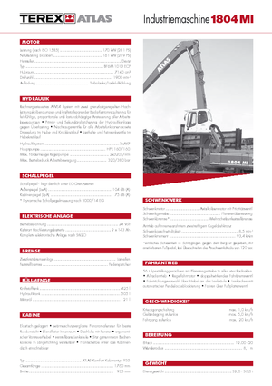 Mobiele graafmachines Atlas 1804 MI