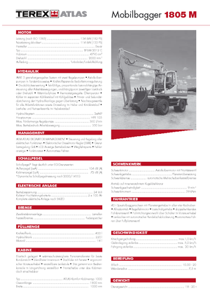Mobiele graafmachines Atlas 1805 M