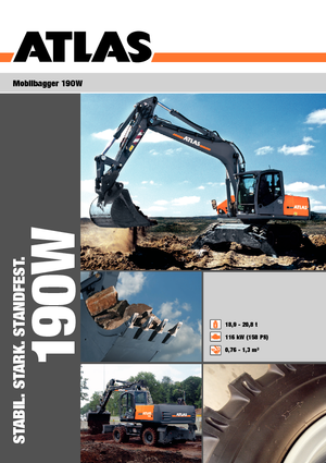 Mobiele graafmachines Atlas 190 W