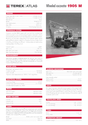 Mobiele graafmachines Atlas 1905 M