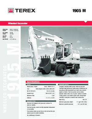 Mobiele graafmachines Terex 1905M