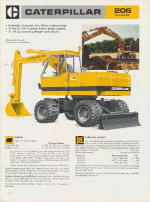 Mobiele graafmachines Caterpillar 206