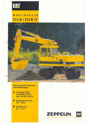 Mobiele graafmachines Caterpillar 214B