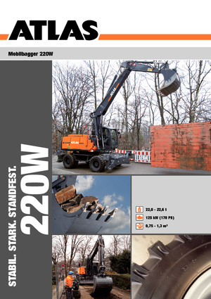 Mobiele graafmachines Atlas 220 W