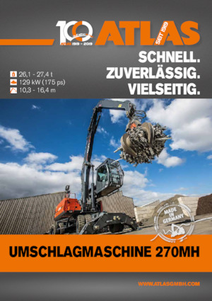 Mobiele graafmachines Atlas 270 MH