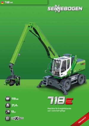 Graafmachines in overslaguitvoering Sennebogen 718M E