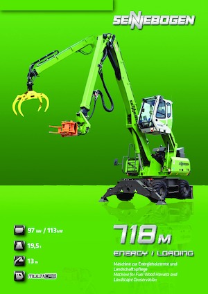 Graafmachines in overslaguitvoering Sennebogen 718M E