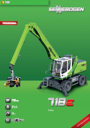 Graafmachines in overslaguitvoering Sennebogen 718M E