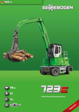 Graafmachines in overslaguitvoering Sennebogen 723M E