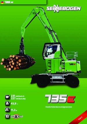 Graafmachines in overslaguitvoering Sennebogen 735M E