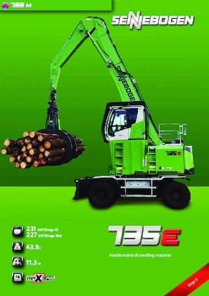 Graafmachines in overslaguitvoering Sennebogen 735M E