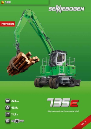 Graafmachines in overslaguitvoering Sennebogen 735M E