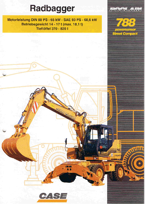 Mobiele graafmachines Case Poclain 788 P2AL