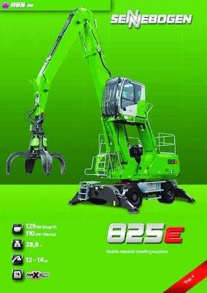 Graafmachines in overslaguitvoering Sennebogen 825M E 