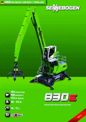 Graafmachines in overslaguitvoering Sennebogen 830M E 