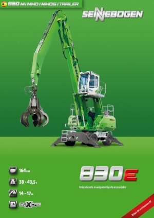 Graafmachines in overslaguitvoering Sennebogen 830M E 
