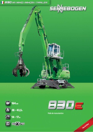 Graafmachines in overslaguitvoering Sennebogen 830M E 