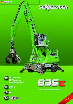 Graafmachines in overslaguitvoering Sennebogen 835M E