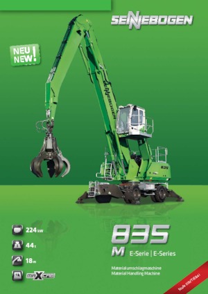 Graafmachines in overslaguitvoering Sennebogen 835M E