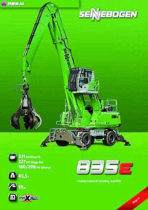 Graafmachines in overslaguitvoering Sennebogen 835M E