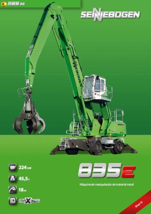 Graafmachines in overslaguitvoering Sennebogen 835M E