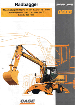 Mobiele graafmachines Case Poclain 888 B P2A