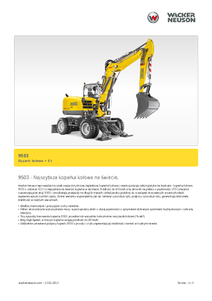 Mobiele graafmachines Neuson 9503