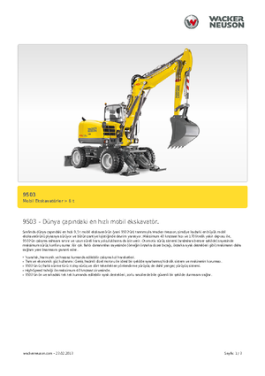 Mobiele graafmachines Neuson 9503