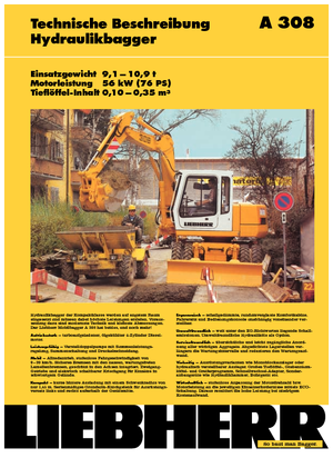 Mobiele graafmachines Liebherr A 308
