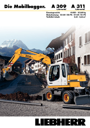 Mobiele graafmachines Liebherr A 311 Litronic