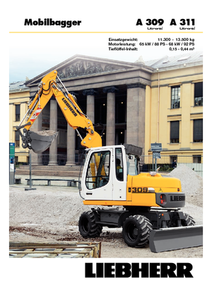Mobiele graafmachines Liebherr A 309 Litronic