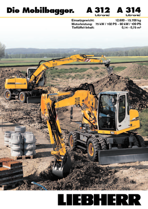 Mobiele graafmachines Liebherr A 312 Litronic